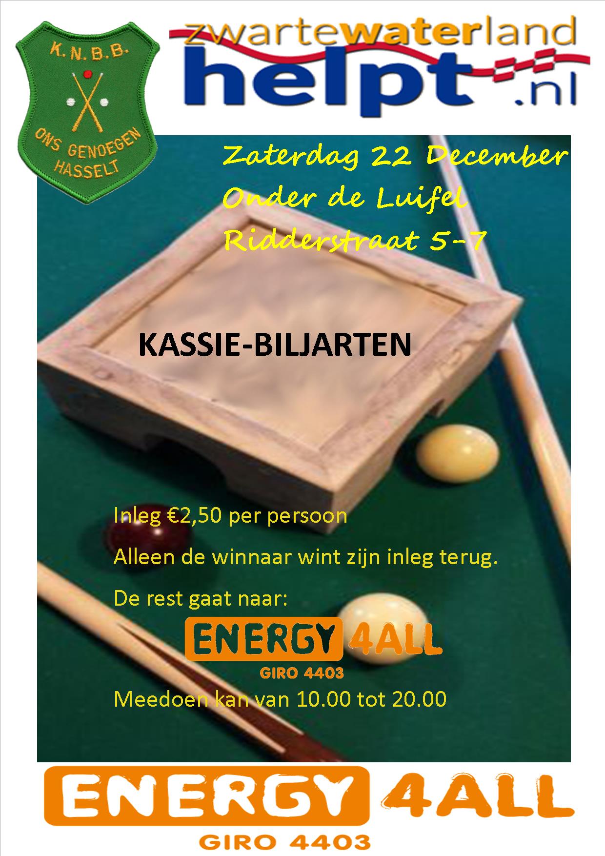Kassie Biljarten ZwartewaterlandHelpt Energy4All