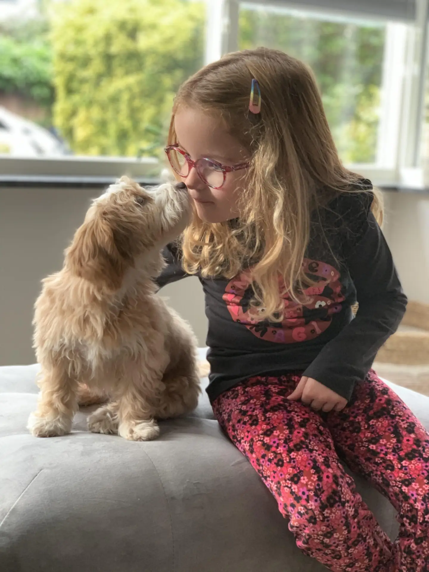 Gwen met hondje