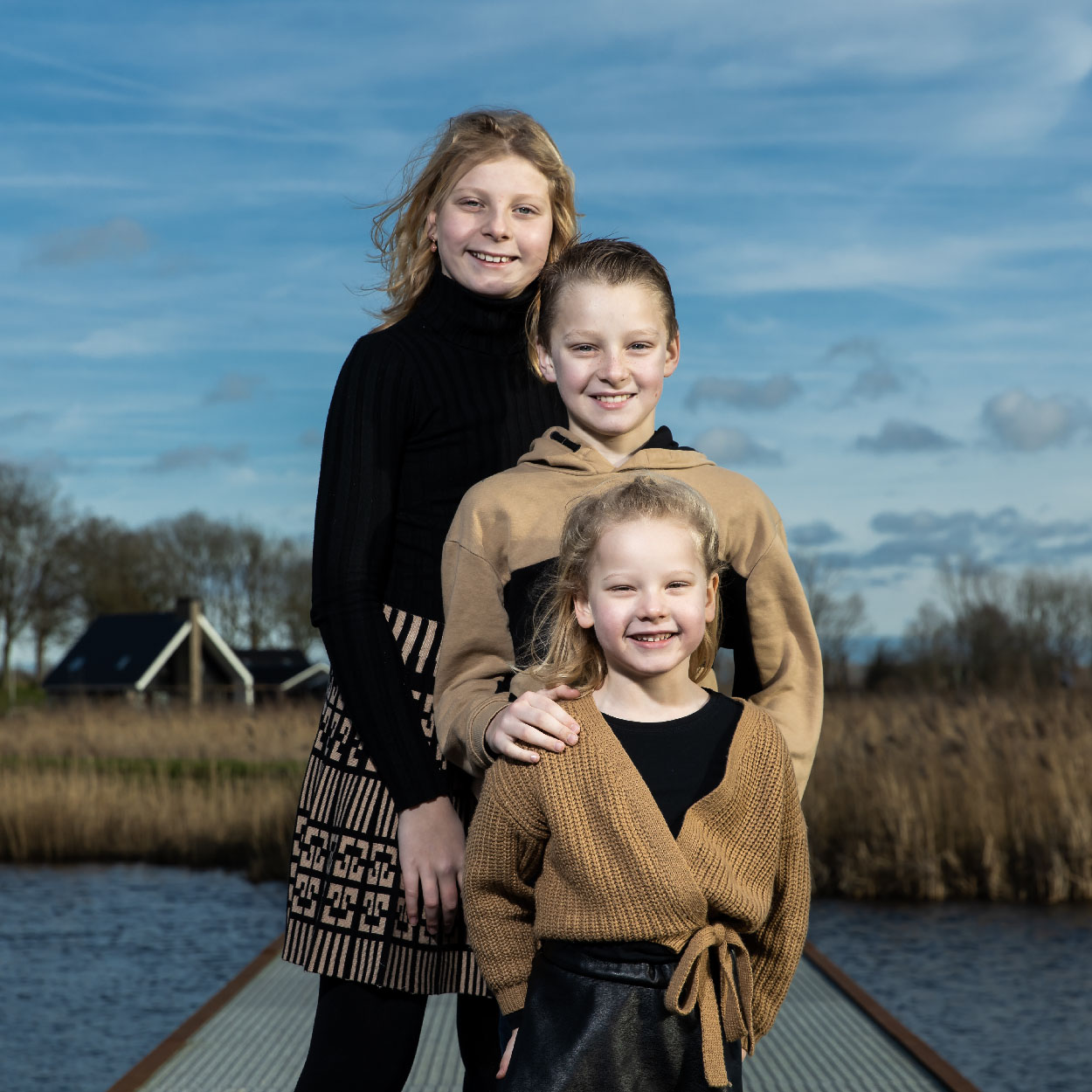 Jinte met broer en zus